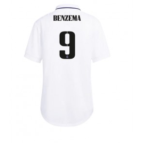 Real Madrid Karim Benzema #9 kläder Kvinnor 2022-23 Hemmatröja Kortärmad